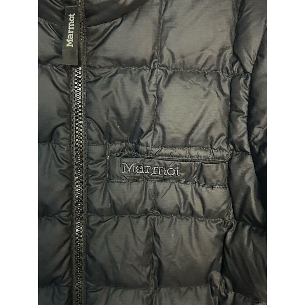 Marmot Kids Unisex Medium Black Down Puffer Jacket Winter Warm READ - Picture 2 of 13